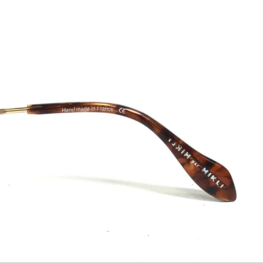 Mikli Eyeglasses Frames 6704 COL 0400 Gold Round Full Wire Rim 48-20-130